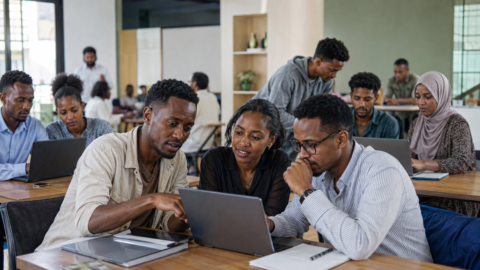 Job seekers building digital skills profiles and supporting one another